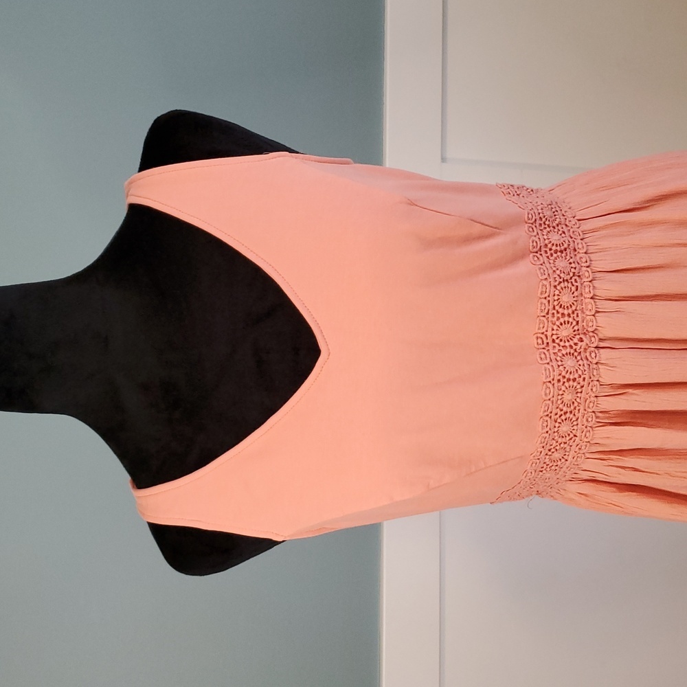 LC Lauren Conrad Coral Haze Boho Crochet Maxi Dress NWT S - Picture 4 of 16